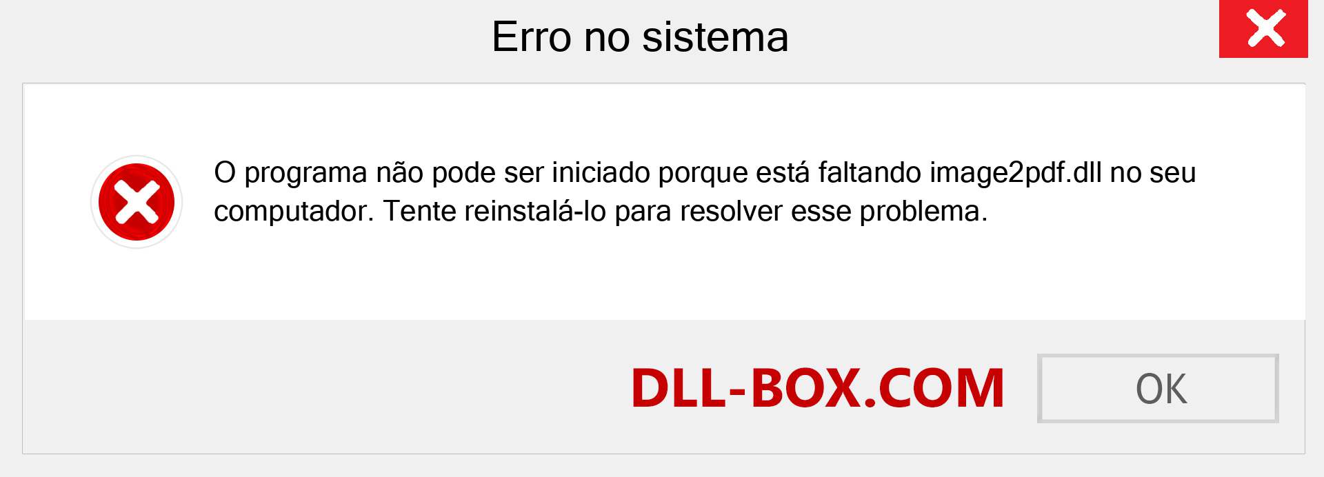 Arquivo image2pdf.dll ausente ?. Download para Windows 7, 8, 10 - Correção de erro ausente image2pdf dll no Windows, fotos, imagens